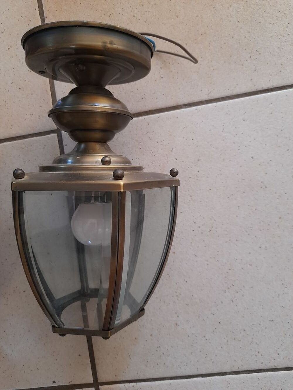 Luminaires laiton et verre Décoration
