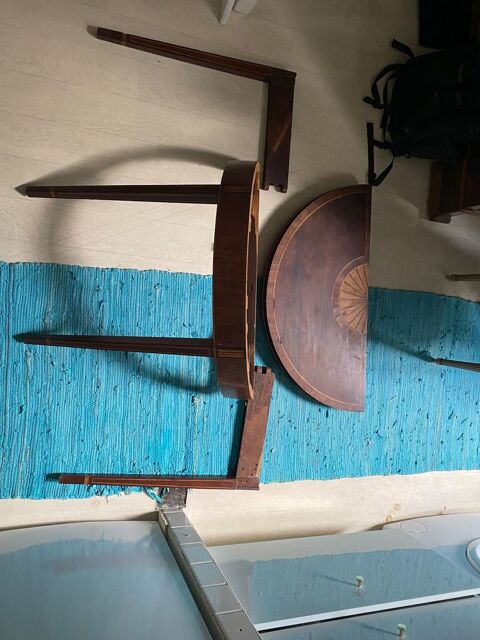 Table demi-lune ancienne en bois massif a restaurer 50 Paris 19 (75)