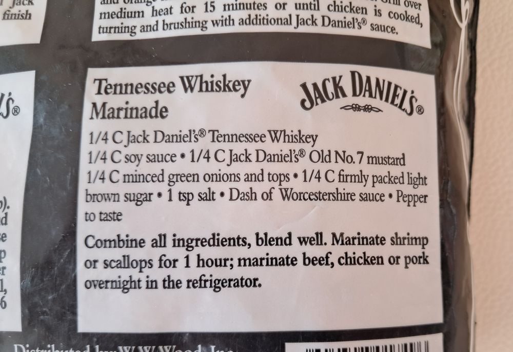 sac de copeaux de bois de f&ucirc;t de whisky Jack Daniel's n&deg; 7 
Cuisine