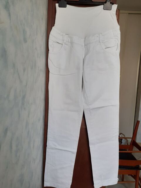 Pantalon de grossesse coton blanc Prmaman taille 38 7 Grisolles (82)