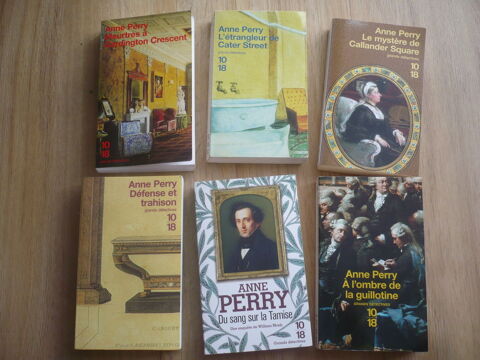 LOT de  6 ROMANS de Anne PERRY  -  Édition 10/18 7 Pessac (33)