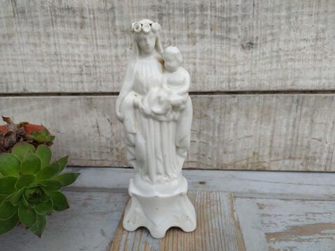 Statue Vierge à l'Enfant Porcelaine de Paris XIXème 25 Loches (37)