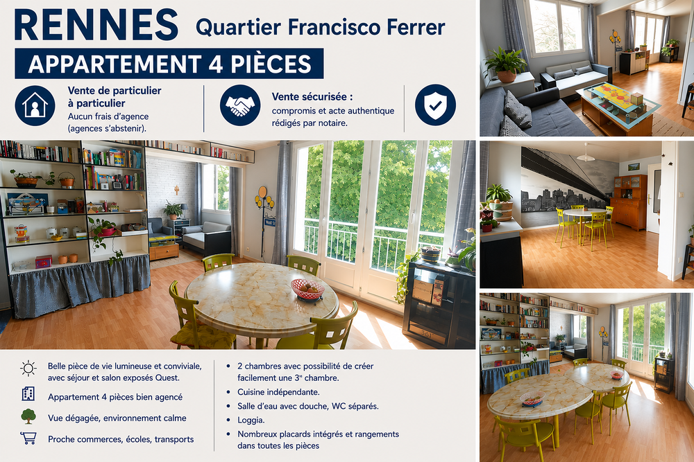 Vente Appartement RENNES - APPARTEMENT T4 Rennes