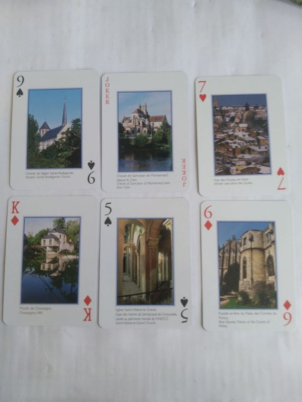 Jeu 54 cartes Poitiers avec bo&icirc;te Jeux / jouets