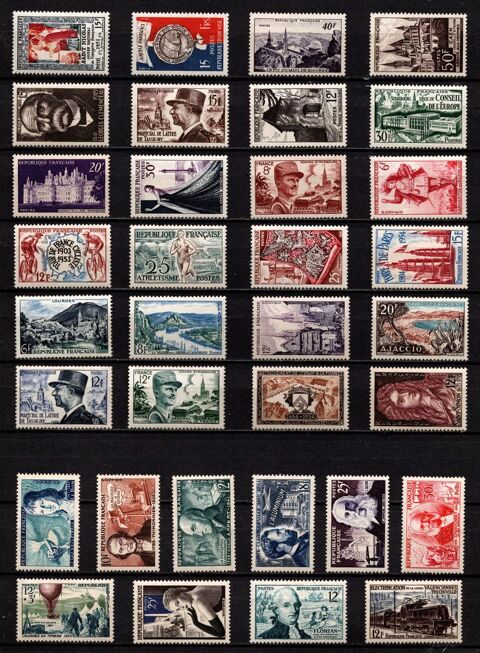 Lot timbres France neufs avec ch. de 1951/55, TB 6 Cholet (49)