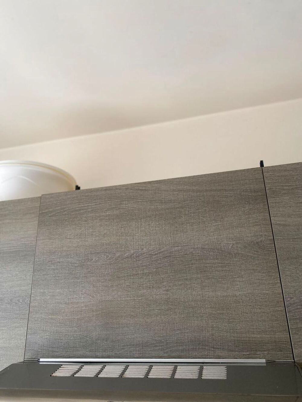 Lot meuble haut de cuisine effet bois gris marron Meubles