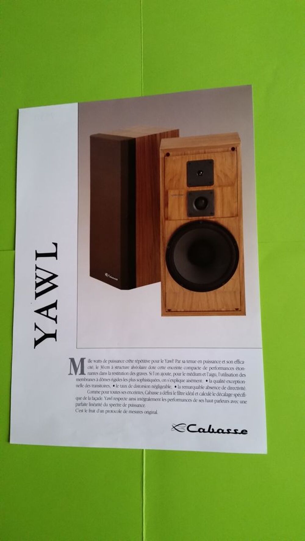 CABASSE YAWL Audio et hifi