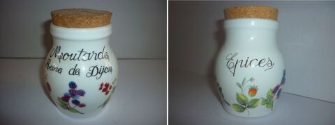 Lot 2 POTS vintage (REVOL France)  �PICES   MOUTARDE DIJON  24 Loivre (51)