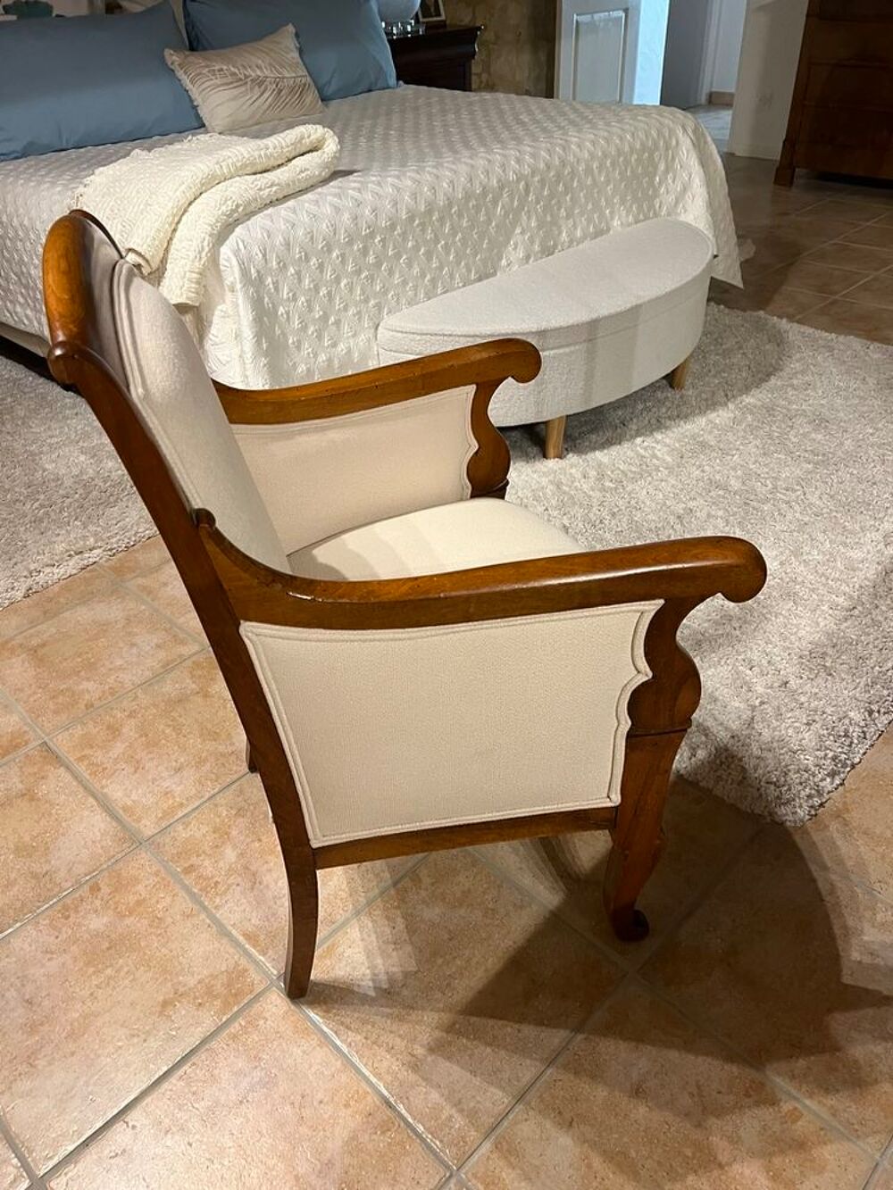 Fauteuil XIX Merisier Massif Meubles