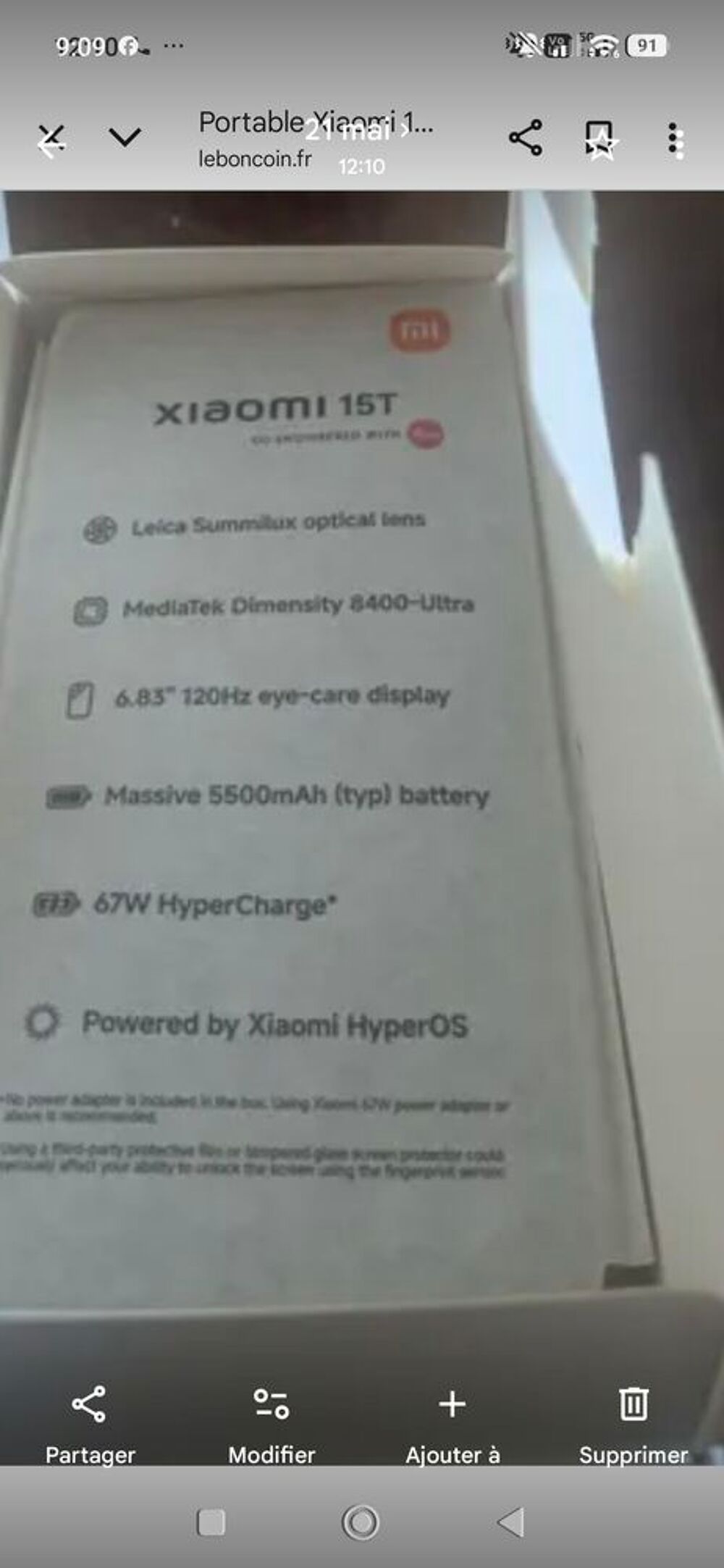 Xiaomi 15T Téléphones et tablettes