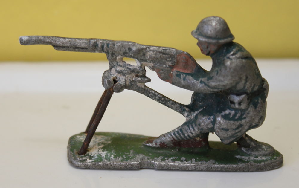 Soldat 1ere guerre mondiale mitrailleuse alu et fer Jeux / jouets