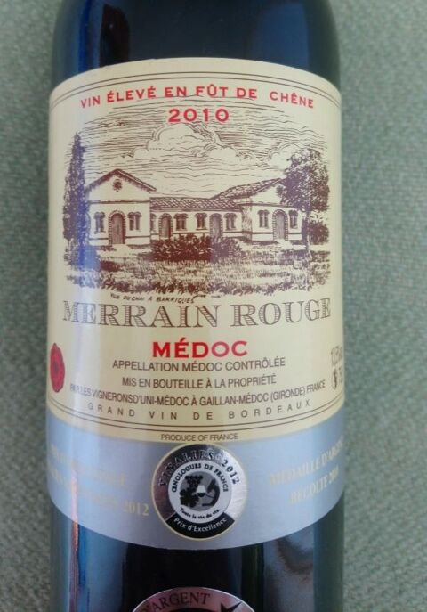 Vin Merrain Rouge 34 La Courneuve (93)