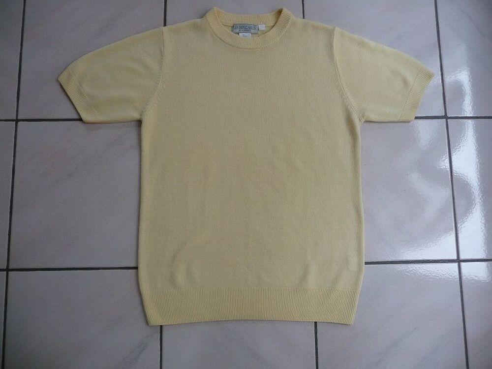 Pull jaune doux manches courtes taille 38 Vêtements