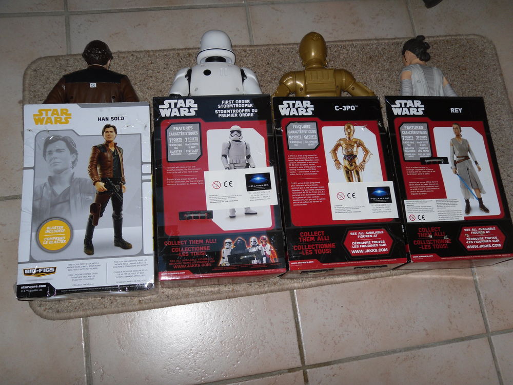 4 Grandes Figurines Star Wars de 46 cm environ. Neufs boites Jeux / jouets