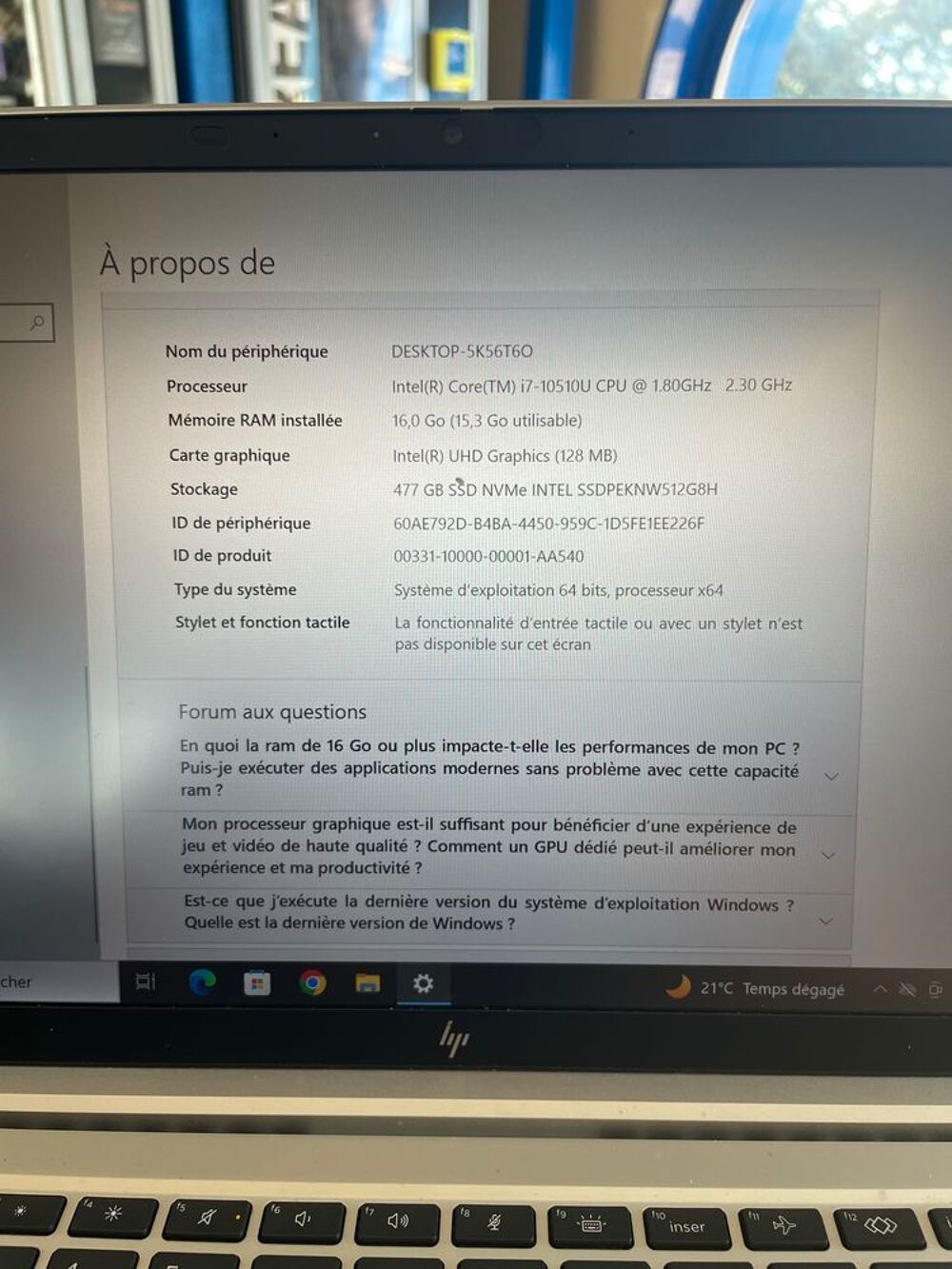 Ordinateur portable HP elitebook g7 Matériel informatique