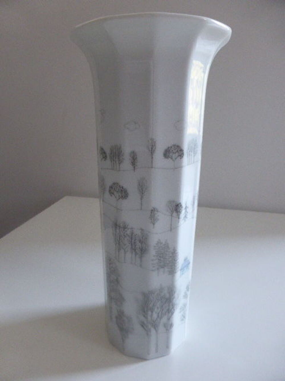 Vase Rosenthal Studio Linie polygon d&eacute;cor Winterreisen 25 cm Dcoration