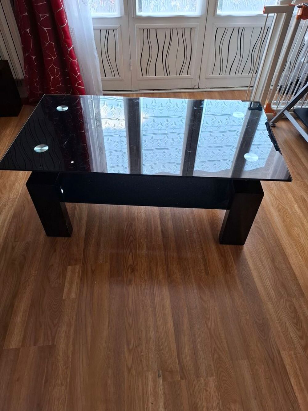 TABLE DE SALON NOIR LAQUE Meubles