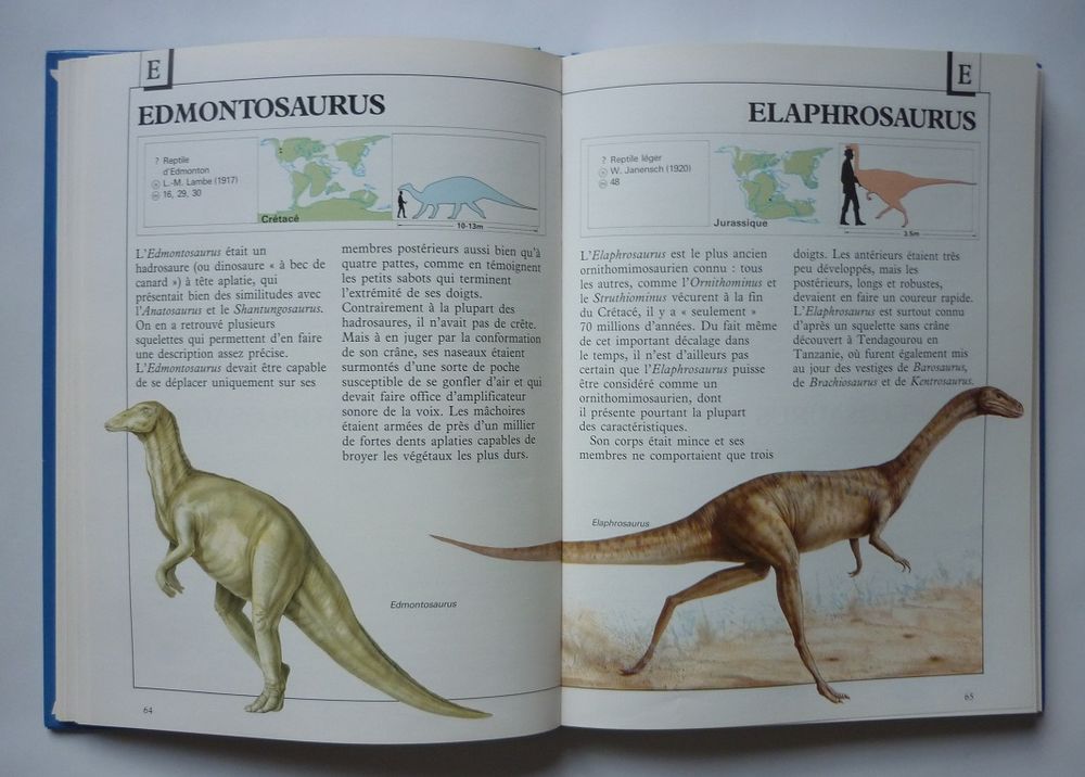 LES DINOSAURES DE A &agrave; Z Michael Benton (&Eacute;dit. ROUGE OR 1990) Livres et BD