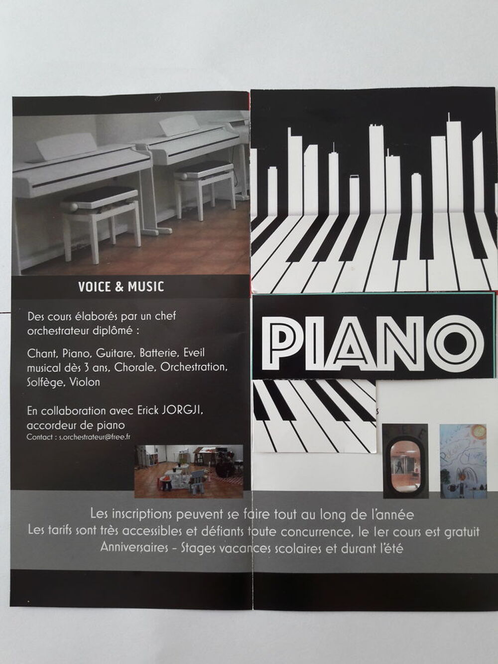 &Eacute;cole de musique cour de batterie violon chant piano Instruments de musique