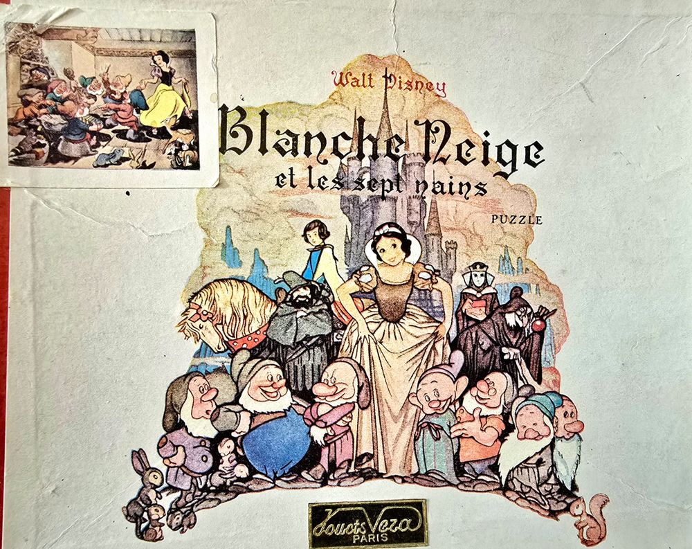 Puzzle en bois de 1958, Blanche neige et 7 nains Walt Disney Jeux / jouets