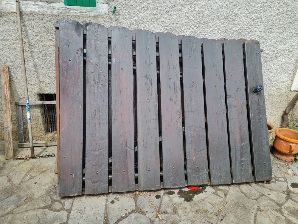 Portail ch&acirc;taignier armature acier Bricolage