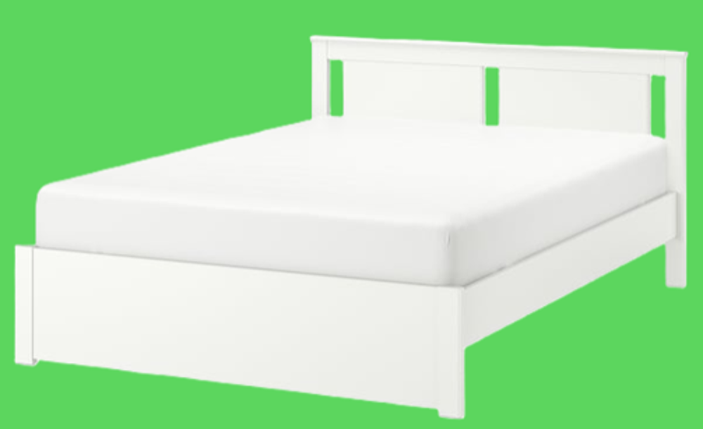 Lit double IKEA avec matelas 140x200 et sommier en 2 parties Meubles