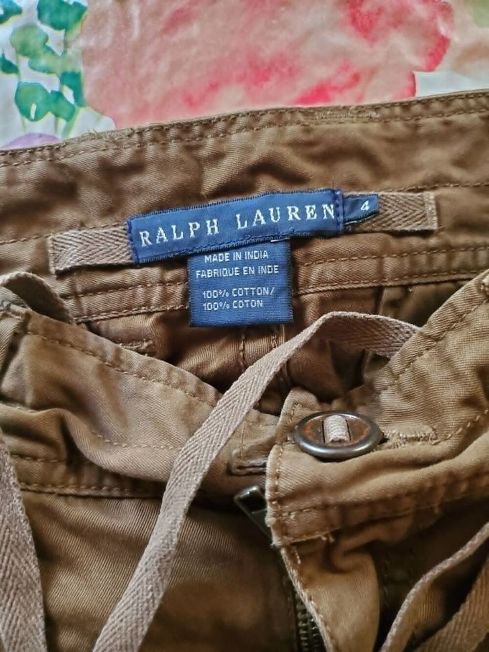 PANTALON FEMME MARRON T36 RALPH LAUREN Vêtements