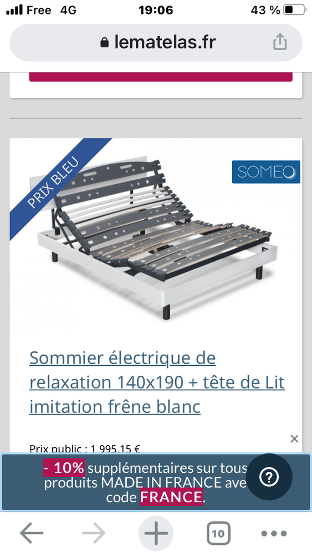 lit de relaxation &eacute;lectrique 140/190 tr&egrave;s peu utilis&eacute;.
Meubles