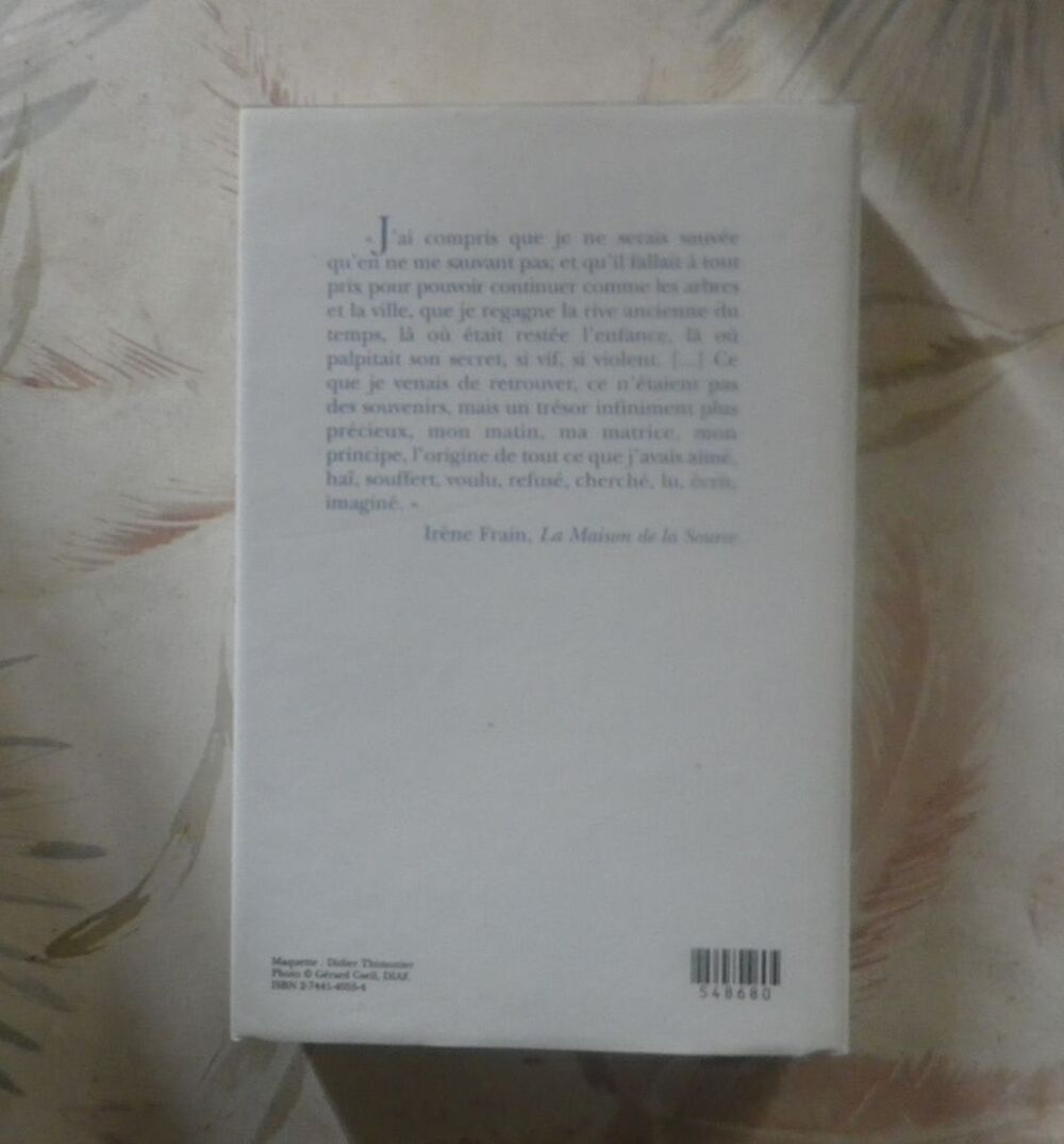 LA MAISON DE LA SOURCE par Ir&egrave;ne FRAIN Ed. France Loisirs Livres et BD