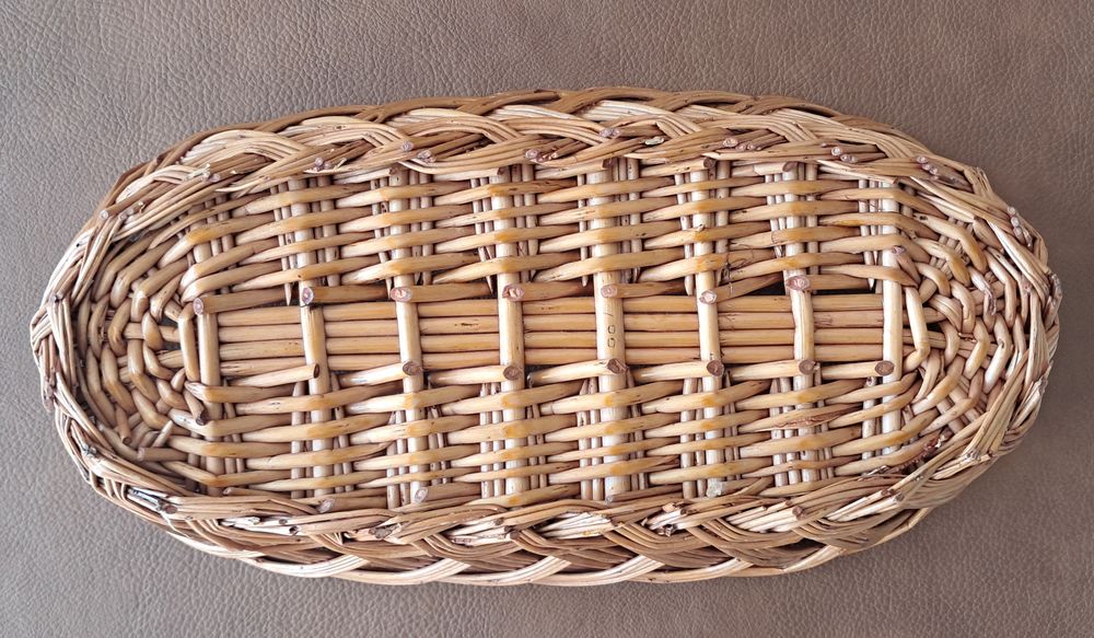 panier &agrave; pain pani&egrave;re corbeille en osier vernis 
Cuisine