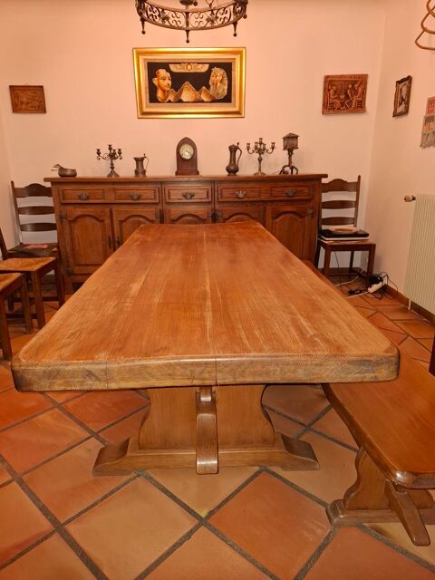 Table de ferme monast�re avec banc 1500 Salernes (83)