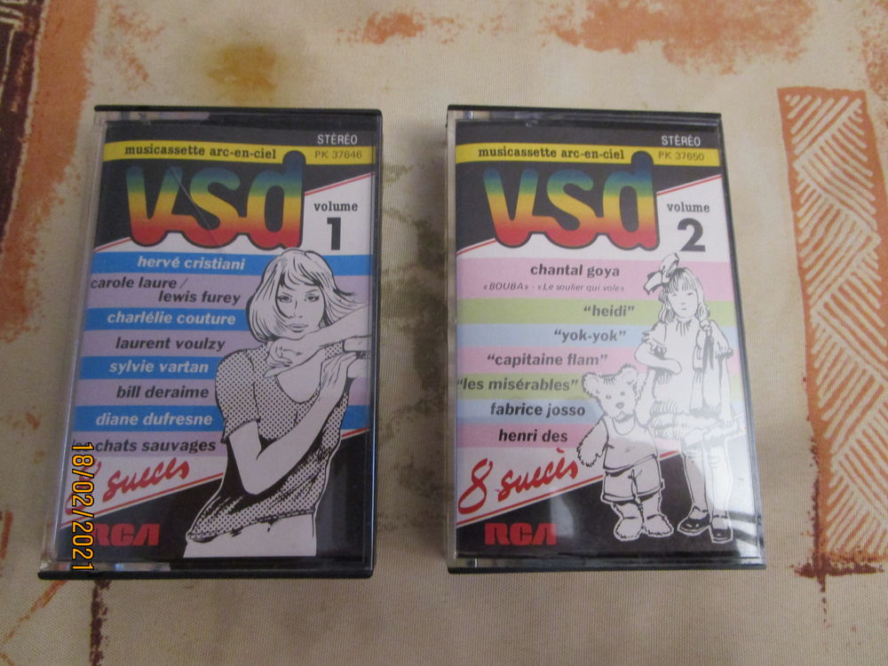 lot de deux cassettes audio VSD Audio et hifi