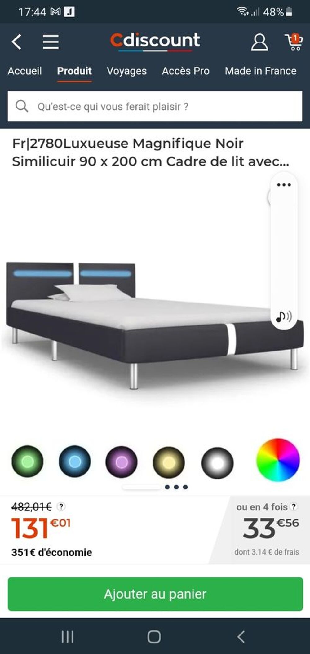 lit 90x190 1 personne Meubles