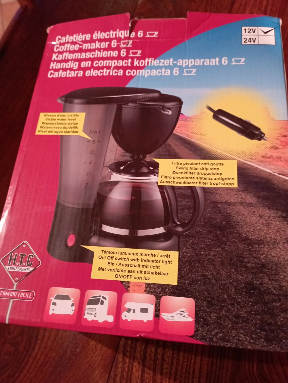Cafeti&egrave;re &eacute;lectrique sp&eacute;ciale Camping Car Electroménager