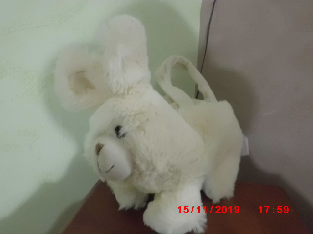 PELUCHE SAC LAPIN ECRU FIZZY Jeux / jouets