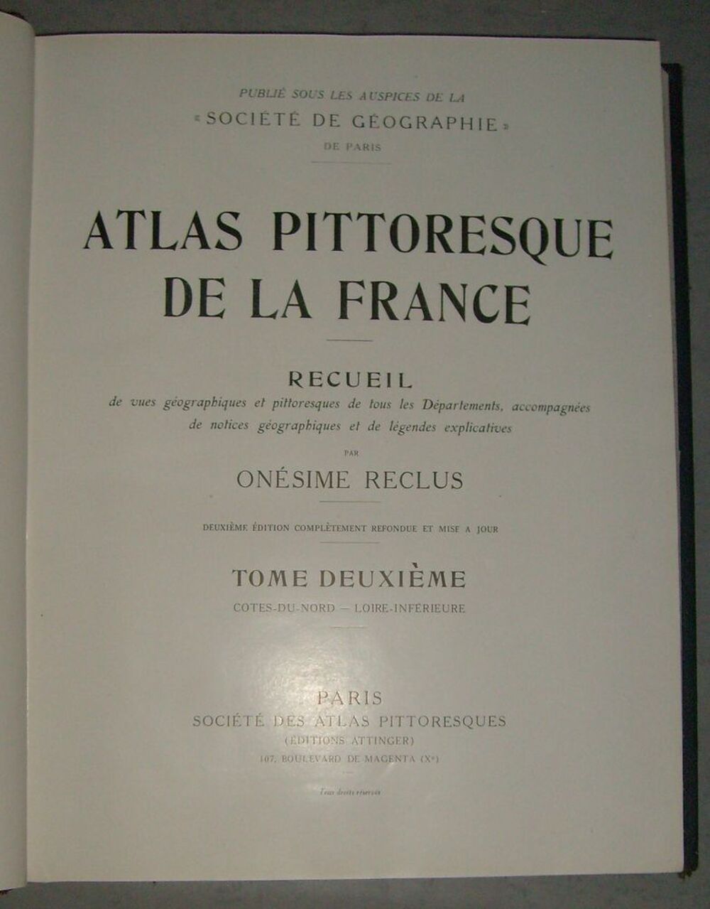 Atlas pittoresque de la France Livres et BD