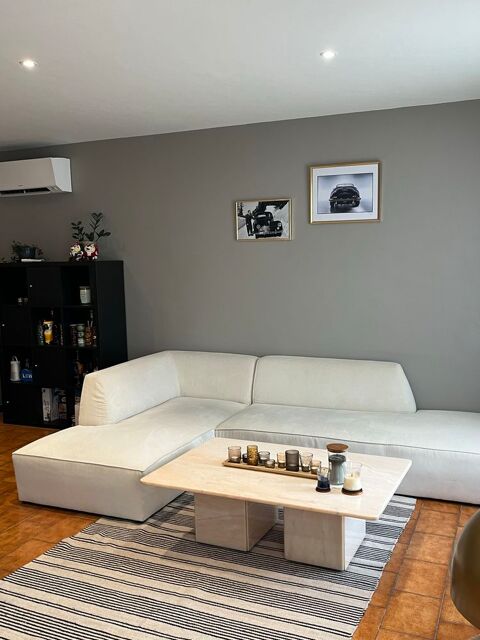 canap d'angle Micadoni velours blanc ctel 600 Gardouch (31)