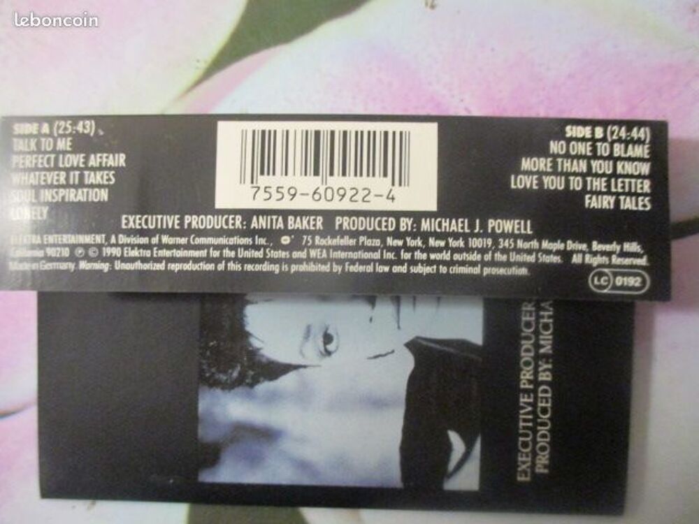 Cassette audio Anita Baker CD et vinyles
