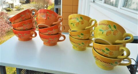 ensemble de 12 belles coupes  fruits OU 6 + 6 avec poignes 10 Angers (49)