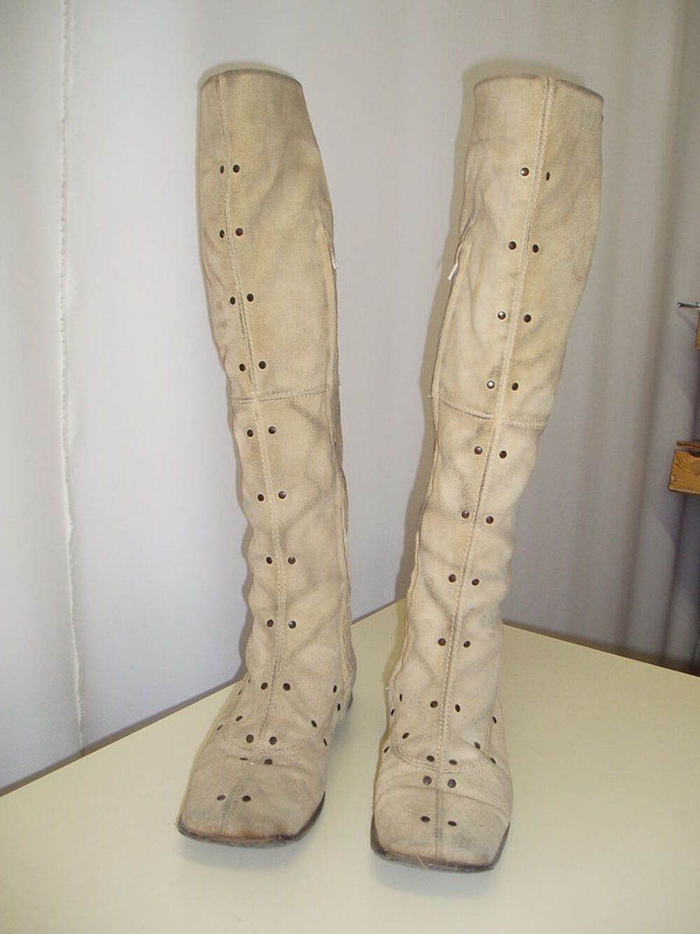 Bottes cro&ucirc;te de cuir 38 Chaussures