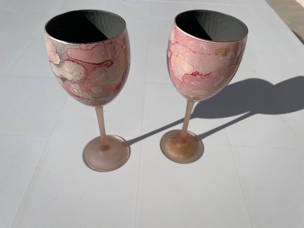 Deux vases verres d&eacute;coratifs Décoration