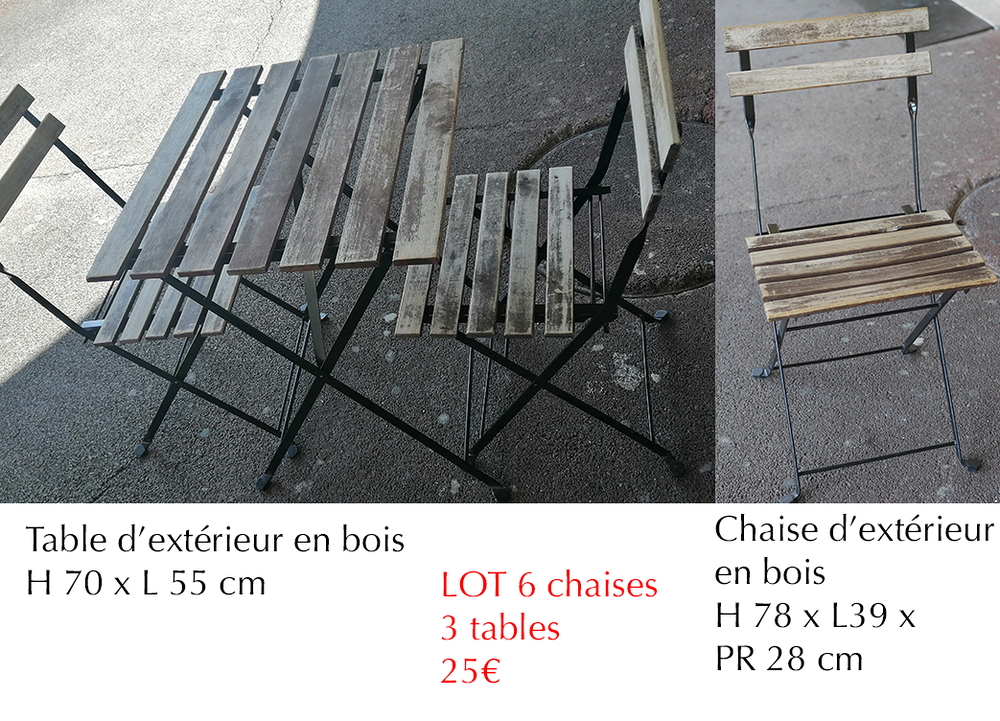 mobilier int&eacute;rieur/ext&eacute;rieur chaises/tables/fauteuils Meubles