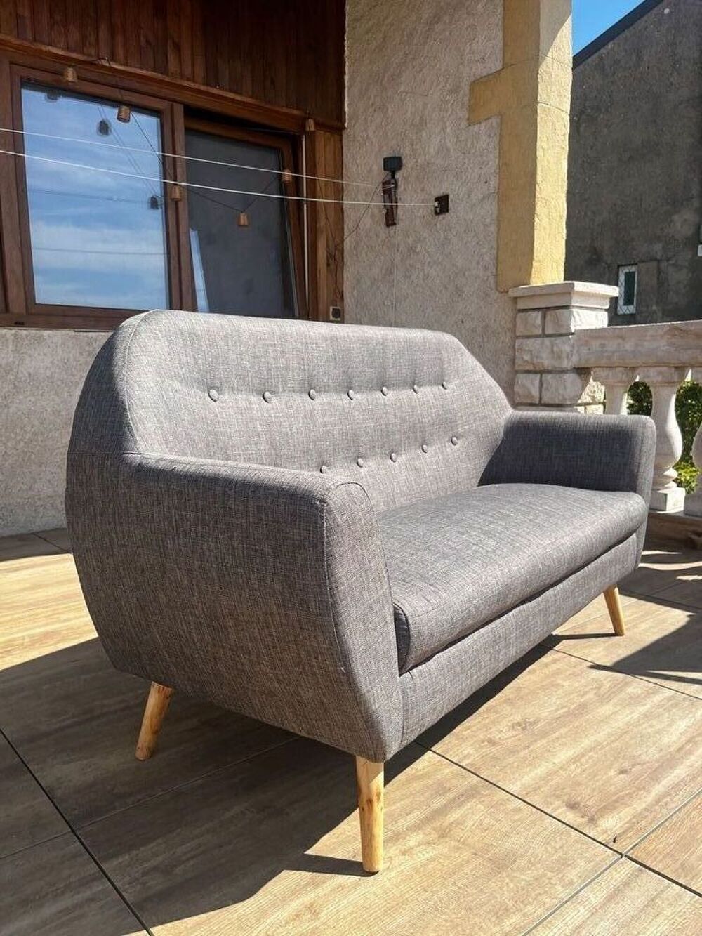 Canap&eacute; Joseph gris anthracite, 2 personnes
Meubles