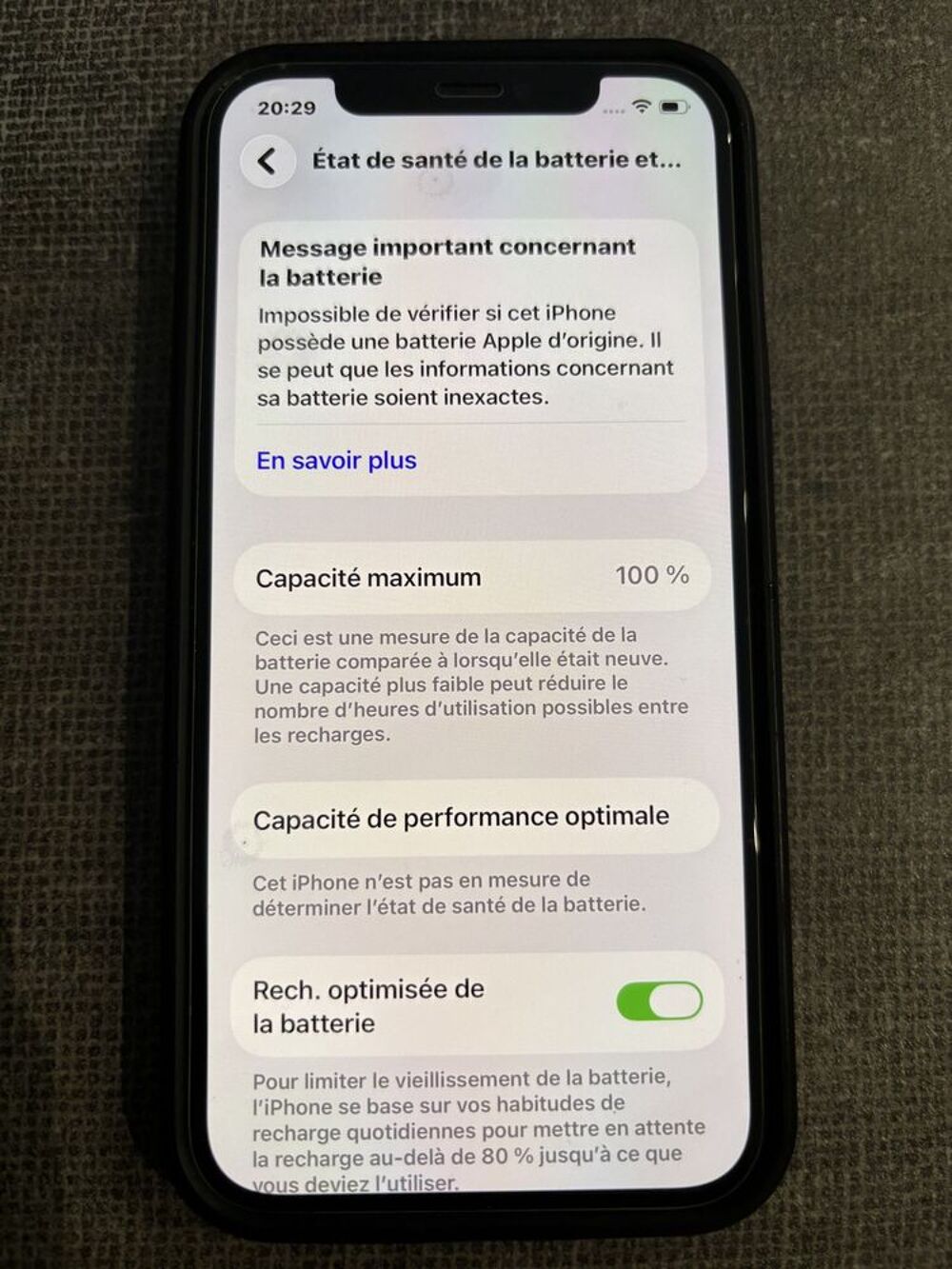 IPHONE 12 - BATTERIE 100% Téléphones et tablettes