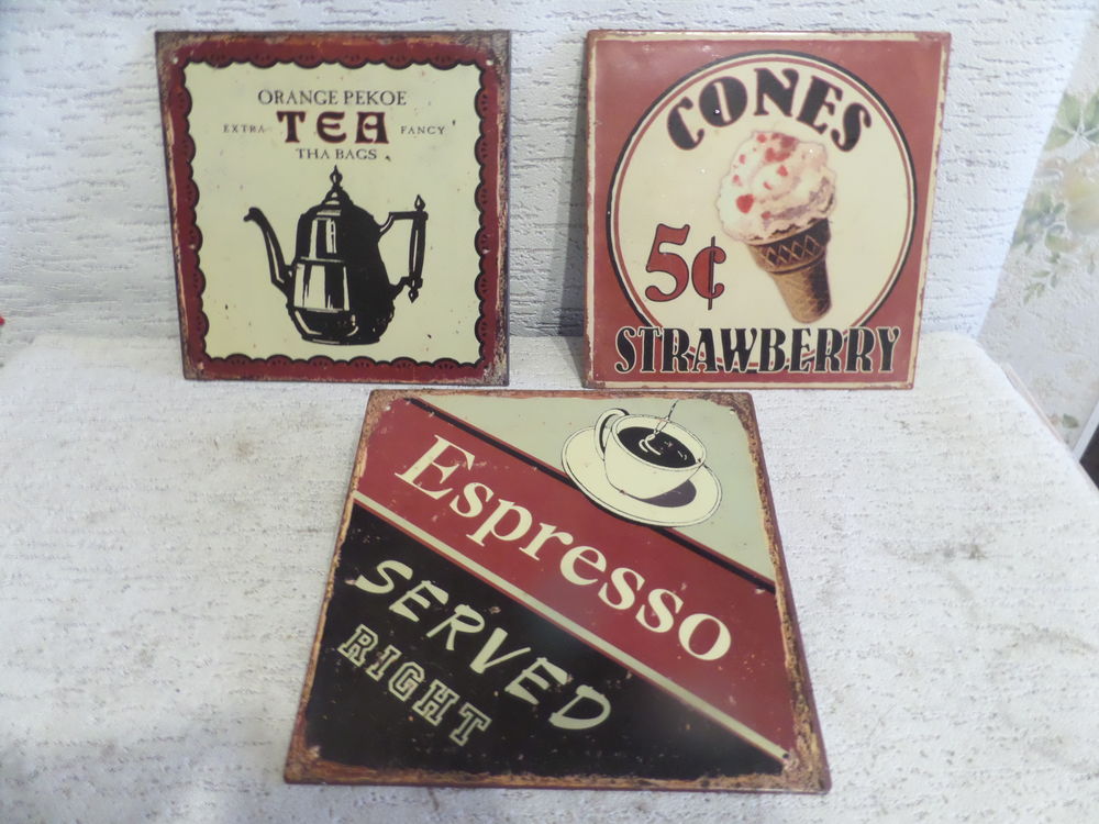 diff&eacute;rentes plaques publicitaire 