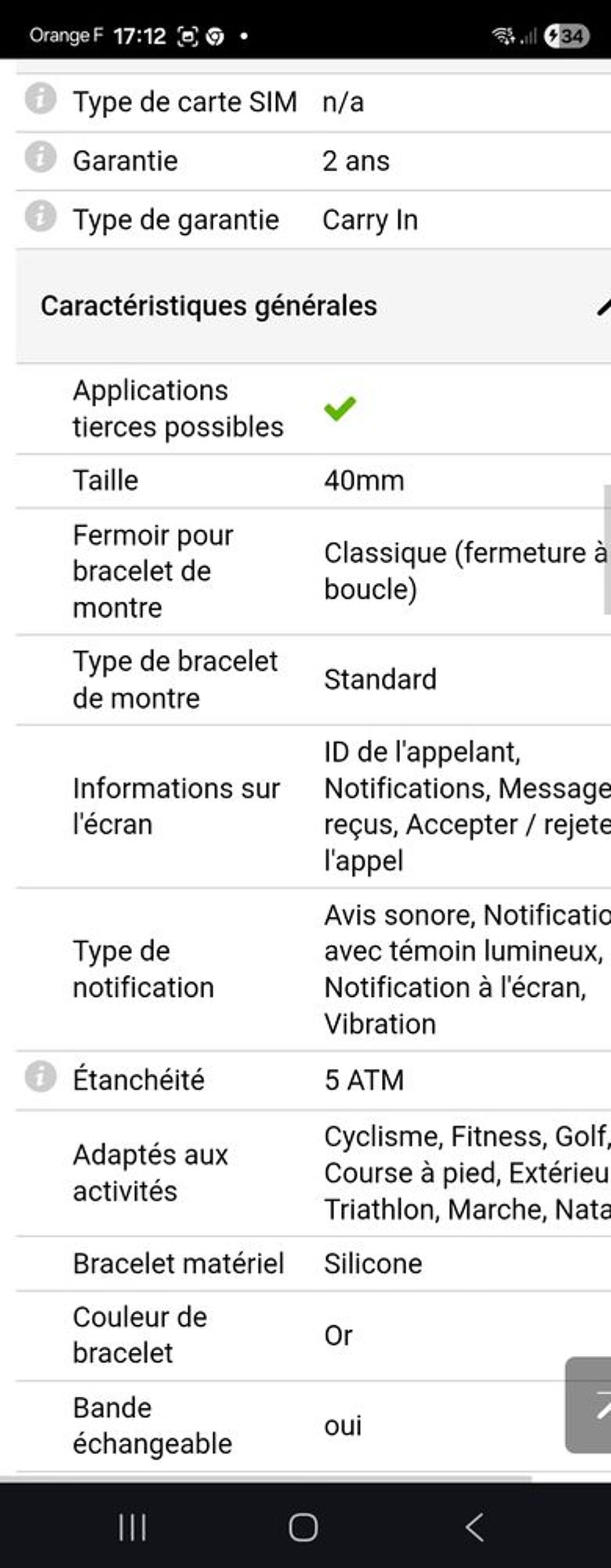 Montee GALAXY WATCH4 NEUVE Bijoux et montres