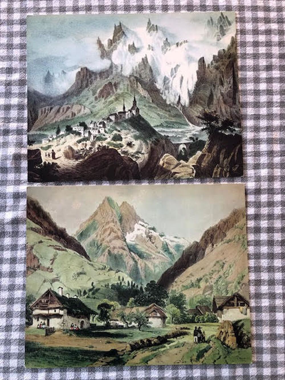 Reproductions de gravures Mont Blanc 1820 Décoration