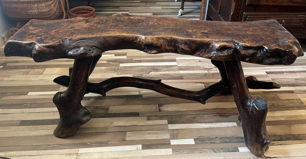 Table basse ou Banc rustique ch&ecirc;ne massif; type scandinave. Meubles