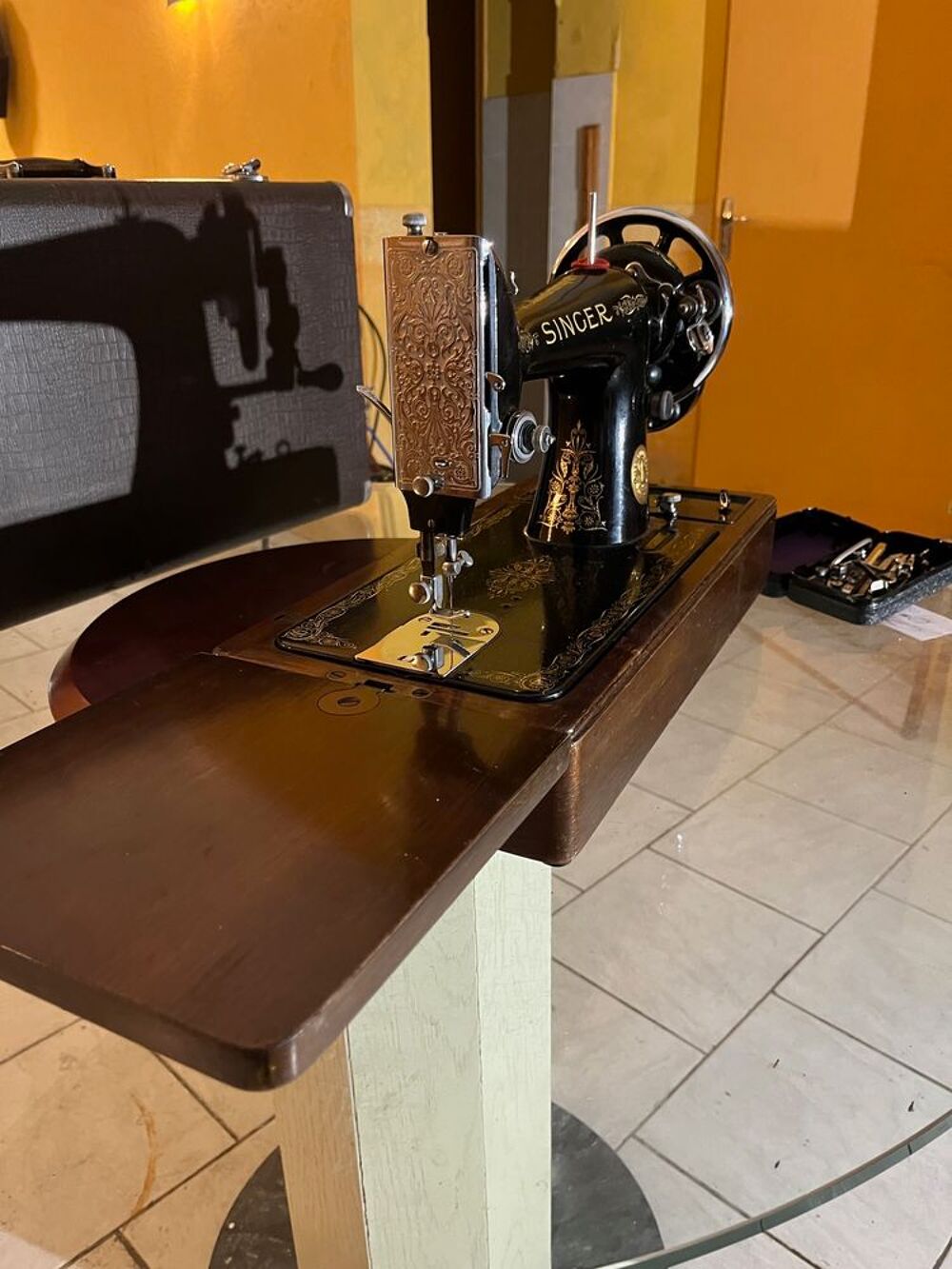 Machine &agrave; Coudre Singer d&eacute;but Vingti&egrave;me si&egrave;cle Décoration