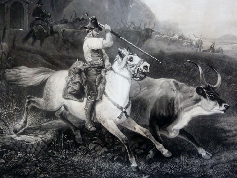 Grande aquatinte de JP Jazet d'apr&egrave;s Horace Vernet XIX&egrave;me Décoration